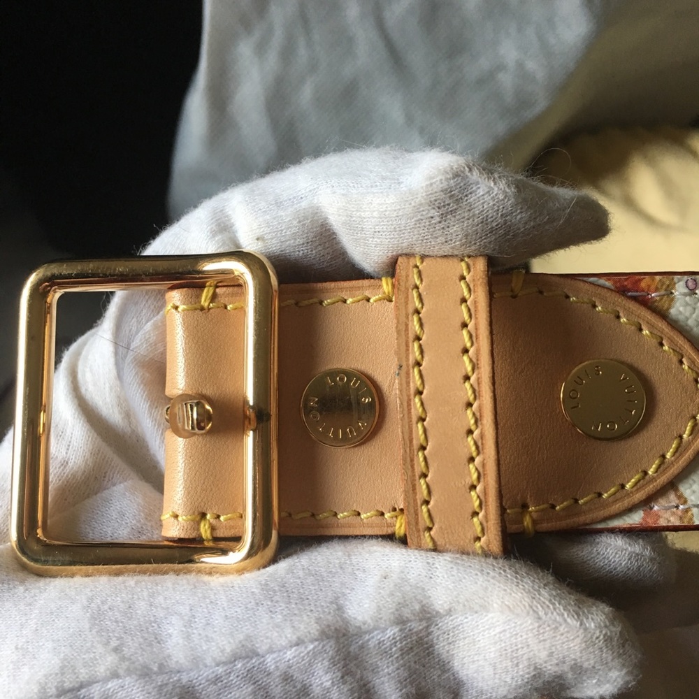 Authentic Louis Vuitton Aquarelle Blanc Belt - Picture 6 of 8